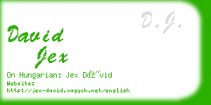 david jex business card